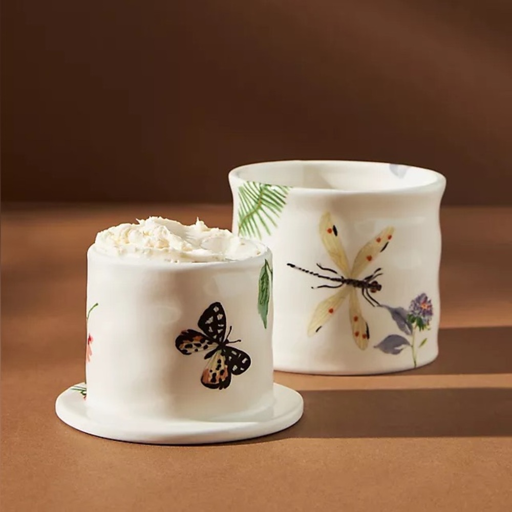 Anthropologie monarch butterdose Floral Butter Dish sold out online‎